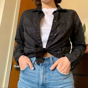 Black button down with cute little stars⭐️